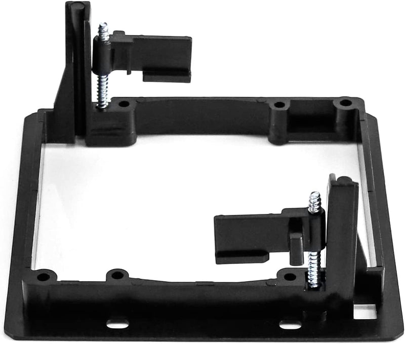 2-Gang Low Voltage Mounting Bracket 6-Pack, Dual Gangs Low Voltage Box and Low Voltage Bracket for 2 Gangs Wall Plate, Black, mounting Brackets.