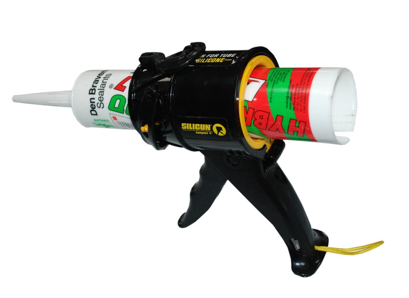 SILIGUN™ Gen-1 Compact Caulking Gun - No Drip Caulk Gun - Patented Design - Lightweight ABS Frame - Works with All 10 oz Tubes