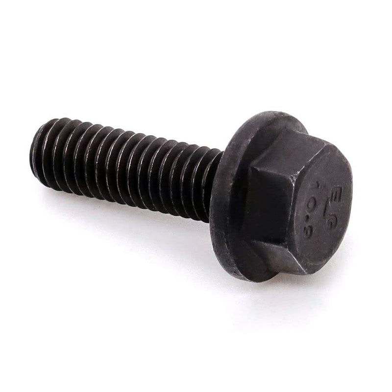 Glvaner M10-1.5 x 30mm (10 pcs) Alloy Steel Flanged Washer Head Hex Bolts, Extra-Large Washer Head, 10.9 Grade Black Oxide Finish GB5789 Full Thread