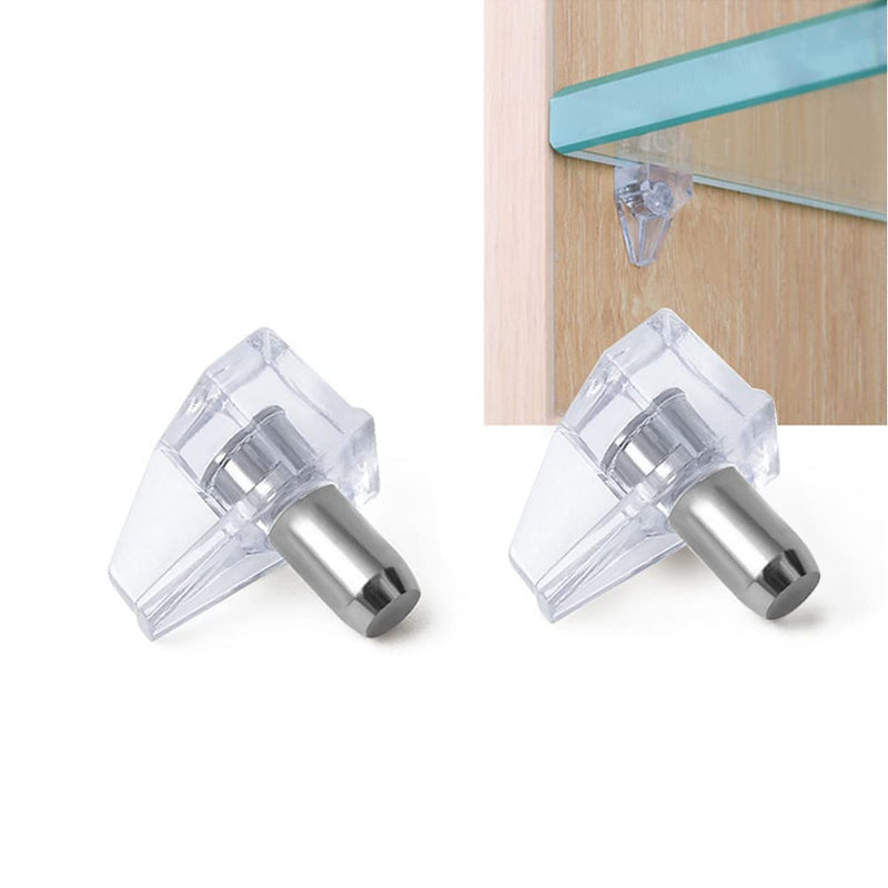 3 mm or 1/8 Inch Shelf Support Peg Clear Plastic Cabinet Shelf Support Pins Shelf Holder Replacement Peg for Kitchen Furniture Book Shelves (3mm)