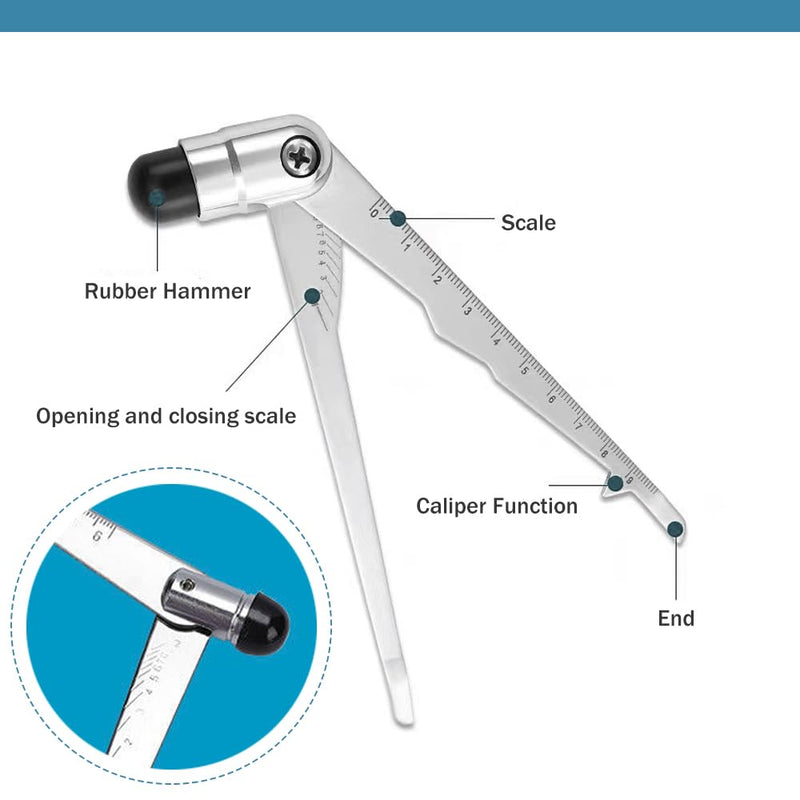 Percussion Reflex Hammer with Graduated Scale, Stainless Steel Diagnostic Tool for Neurological Examination Tendon, Muscle Tendon Knee Ankle Cutaneous Reflex Test, 5.5"L