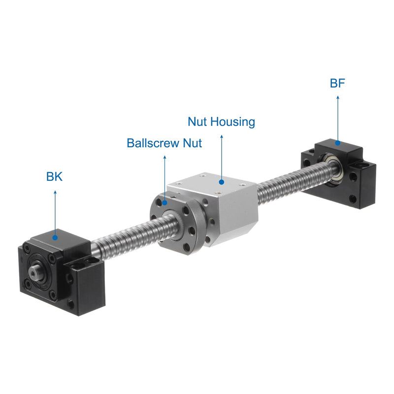 uxcell Linear Motion Ball Screw SFU1605 (Dia 16mm, Pitch 5mm, Length 150mm) Anti Backlash Ball Screw Kit with Metal Ball Screw Nut for CNC Machine Parts