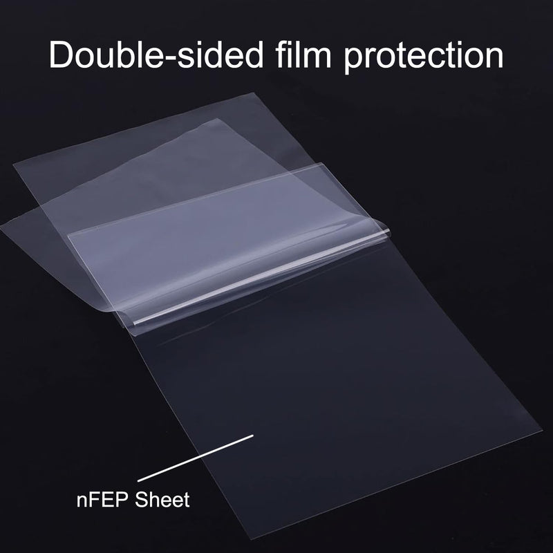 6PCS 290 * 210 * 0.127mm nFEP (PFA) Release Film for ELEGOO Saturn 8K, Saturn 2, Saturn 3 Ultra, Saturn 4, Saturn 4 Ultra, M3 Premium, M5, M5s, M5s Pro, Halot Mage Pro Resin 3D Printer 6PCS 290*210mm nFEP FILM