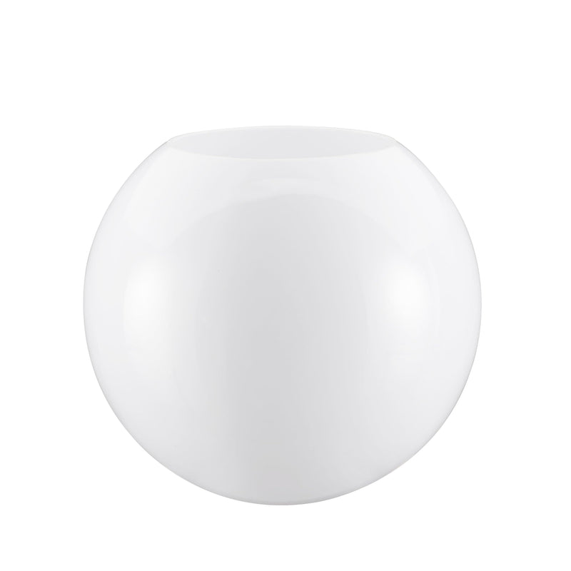 Aspen Creative 28002-31, 7-3/4" White Acrylic Replacement Lamp Post Globe with 3-3/4" Neckless Opening 7-3/4" with 3-3/4" Neckless Opening