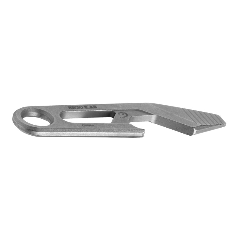 Kershaw Recap Keychain Bottle Opener, Gray Multi Tool with Bottle Opener, Pry Bar, and Flathead Screwdriver Tip, Fits Key Ring, Size of a House Key