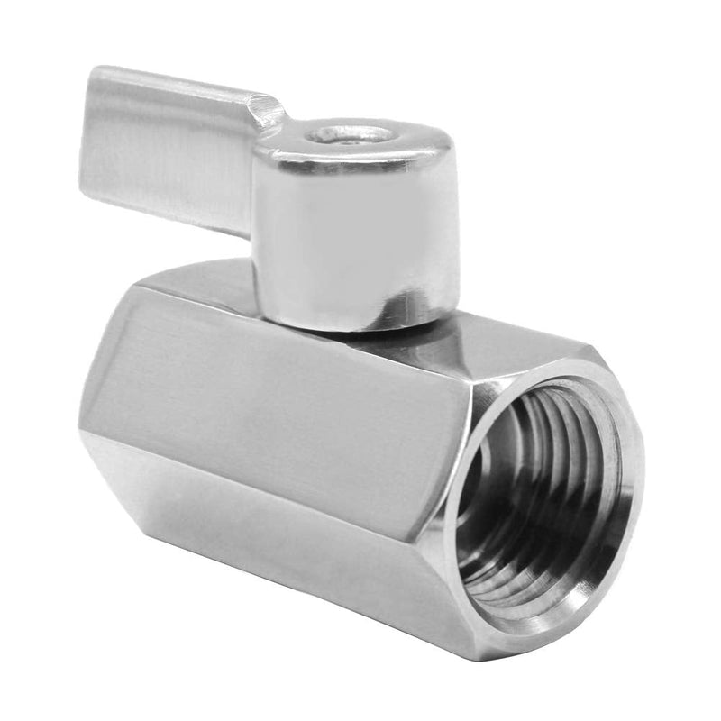 Beduan Mini Ball Valve Stainless Steel(316) 1/2" NPT Female x NPT Female Mini Ball Shutoff Valve 1/2 Inch