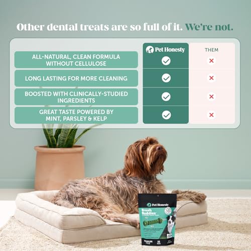 Pet Honesty Dog Dental Care Virtual Bundle – Dental Finger Wipes (30 Ct) + Brush Buddies Dental Sticks for Medium Dogs (15 Ct) – Teeth Cleaning, Plaque & Breath Support
