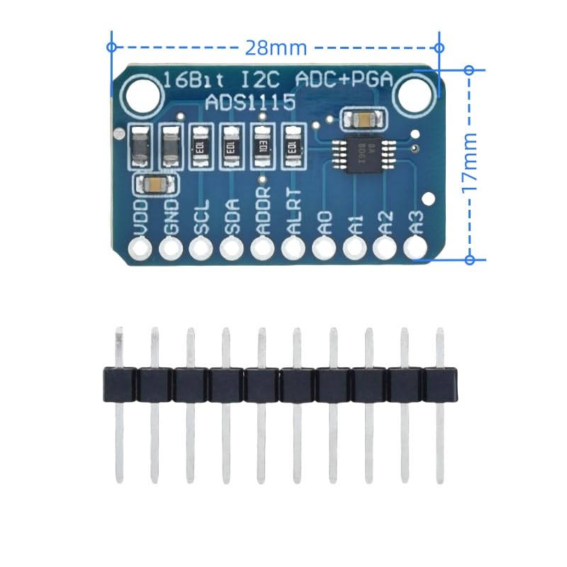 3Pcs ADS1115 16 Bit 4 Channel Analog to Digital Converter ADC IIC I2C multiplexer Compatible with for Arduino Raspberry Pi