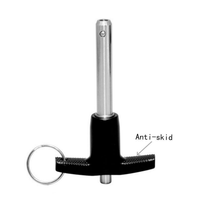 NRC&XRC Stainless Steel 304 Push-Button Quick Release Pin T Handle Lock Pins, Pin Dia 5/8IN(16MM).Usage Length 80MM(3.15in) with Lanyard Cable (1Pack, Specs(Dia)XLength:16*80mm) 1Pack