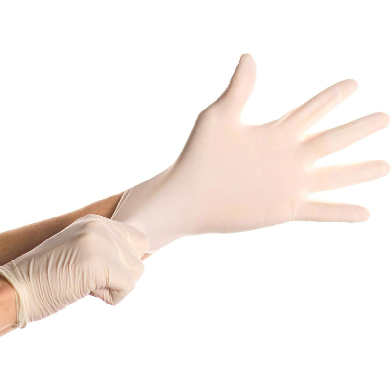 Safeguard unisex adult Latex Gloves, Box, Medium ,100 Count (Pack of 1) Medium (100 Count)