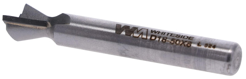 Whiteside Router Bits D18-50x8 Dovetail Bit with 1/2-Inch Large Diameter and 3/8-Inch Cutting Length
