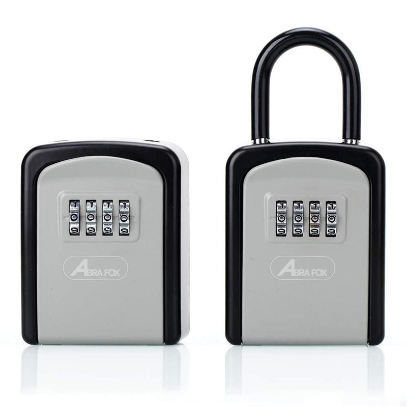 Key Lock Box, Combination Lock box with Code for House Key Storage, Combo Door Locker (Black-1pack)