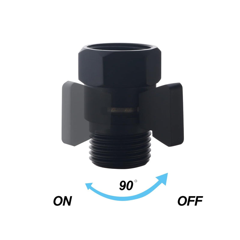 AZOS Brass Shut Off Valve, Water Flow Control Valve, Shower Head Shut Off Valve, Water Flow Control Valves G1/2 Pressure Regulator, Water Pressure Regulator in Black - NewNest Australia