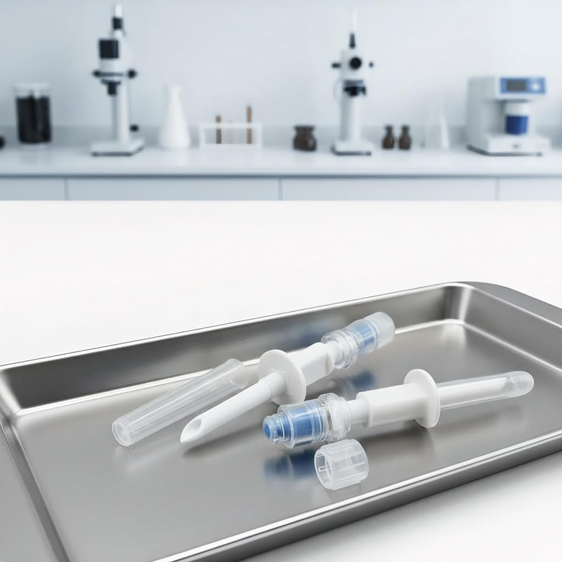 25PCS Vial Access Device with Luer Adapter, Needleless Connector with Transfer Tip, Sterile Individually Wrapped&for Veterinary and Lab