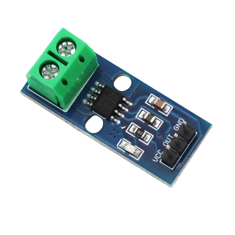 ACS712 5A Range Current Sensor Module chip ACS712ELC-05B Hall Current Sensor Current Measuring Module with Power Indicator for Arduino (Pack of 3PCS)