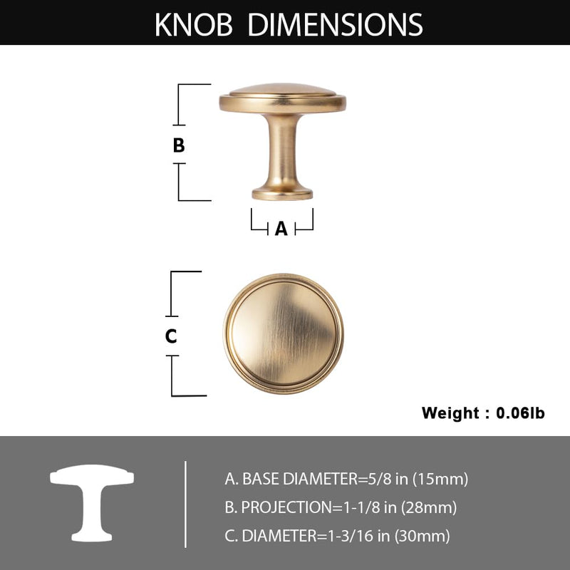 Set of 12 Champagne Bronze Minimalist Cabinet Knobs with Subtle Concave Rim Detailing Modern Luxurious Hardware for Kitchen Drawer Chanpagne Bronze