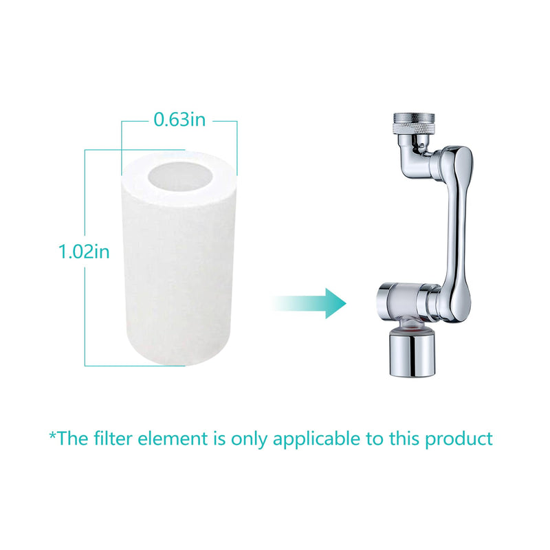5Pcs Filter Elements, for 1080°Swivel Faucet Aerator Extension with Filter Filter Elements 5pcs