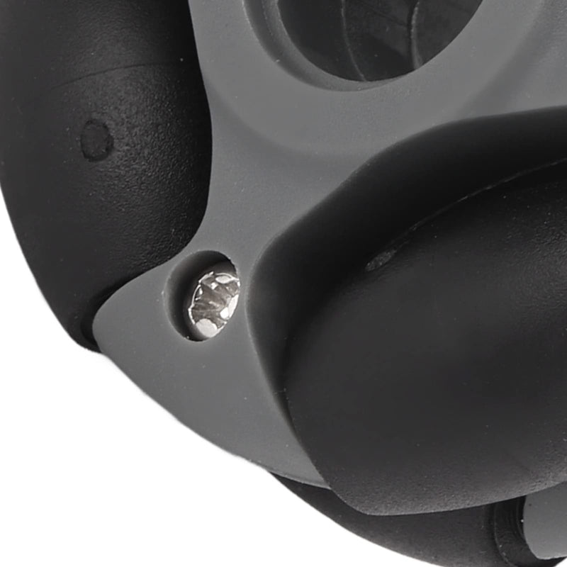 Omni Directional Wheel, Side Mobility Black Gray Load 2kg Omni Wheel 360 Rotating Nylon with Circular and Crossed Shaft Coupling for Robotic Competition