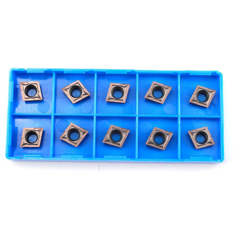 Carbide Turning Inserts CCMT09T304 CCMT32.51 Lathe Turning Tool Holder Indexable Inserts for Steel Metal Machining, 10 Pieces