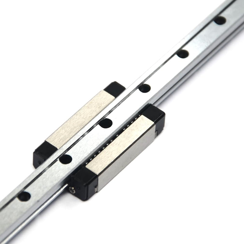 100mm MGN7 Linear Rail Guide 7mm Width with MGN7H Carriage Block for 3D Printer and Engraving CNC Machine 100mm Rail + MGN7H