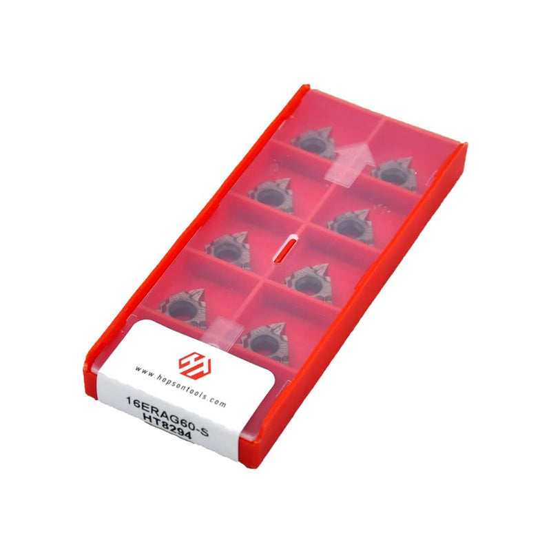 16ER/IR AG60 (Bronze) Carbide Inserts Laydown Threading 60 Degree External for Steel or Stainless Steel, 10pcs 16ER AG60