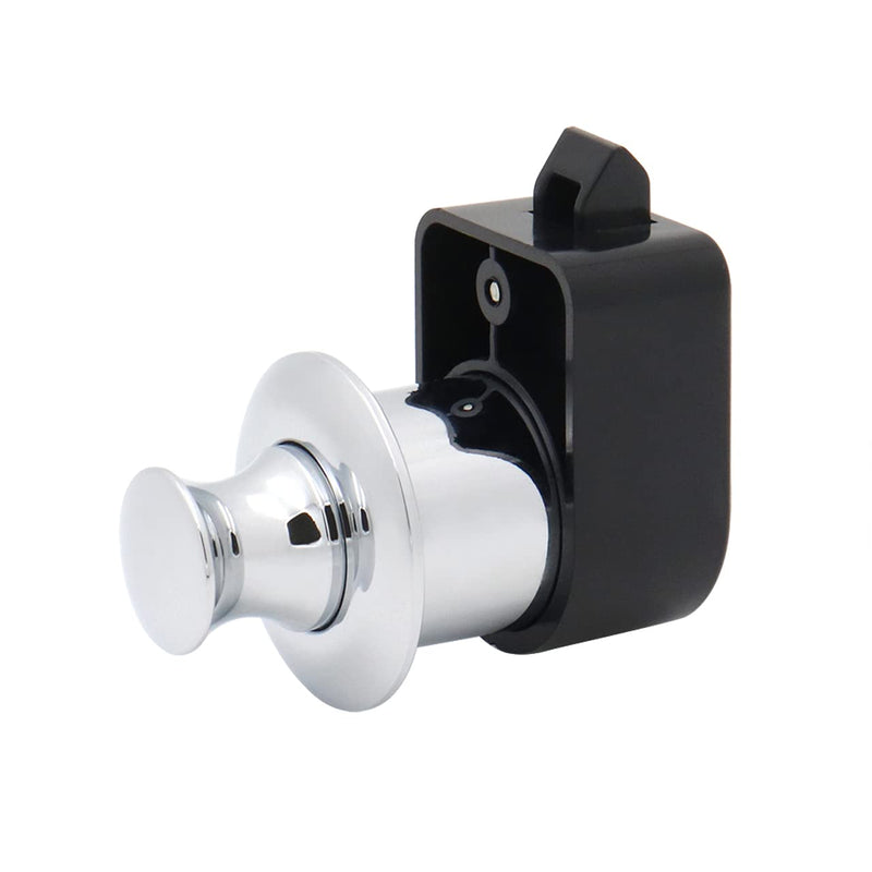 Purocean 5sets metal push button cabinet latch lock catches knob for RV caravan marine boats yachts drawers (Chrome)