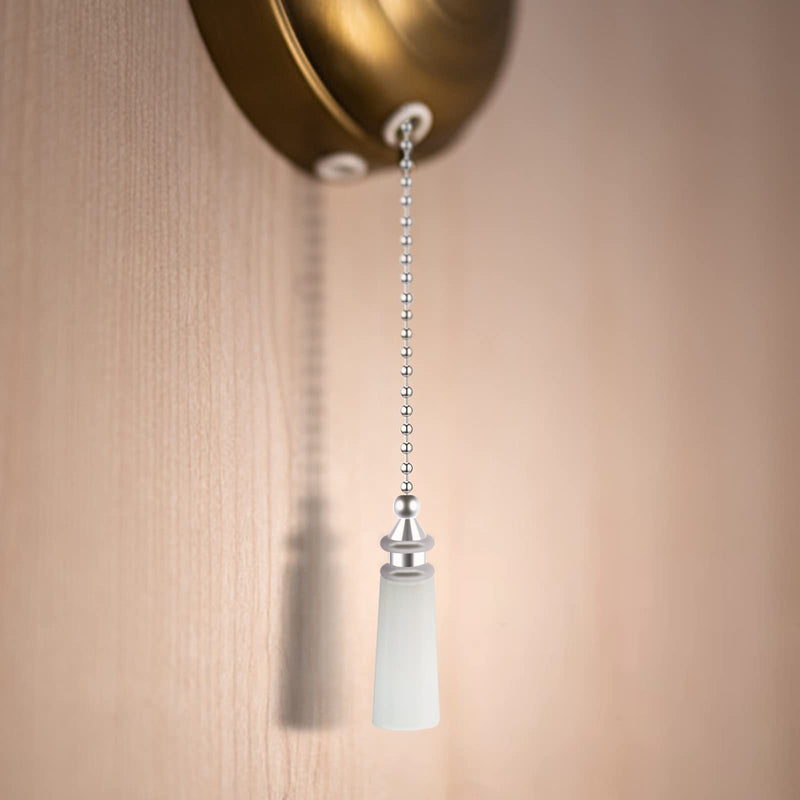 2Pcs Ceiling Fan Pull Chain Glow in The Dark,12in Crystal Ceiling Fan String Pulls Charm Extension Decorative,3mm Diameter Beaded Fluorescent Fan Pull Chains Ornaments with Connector