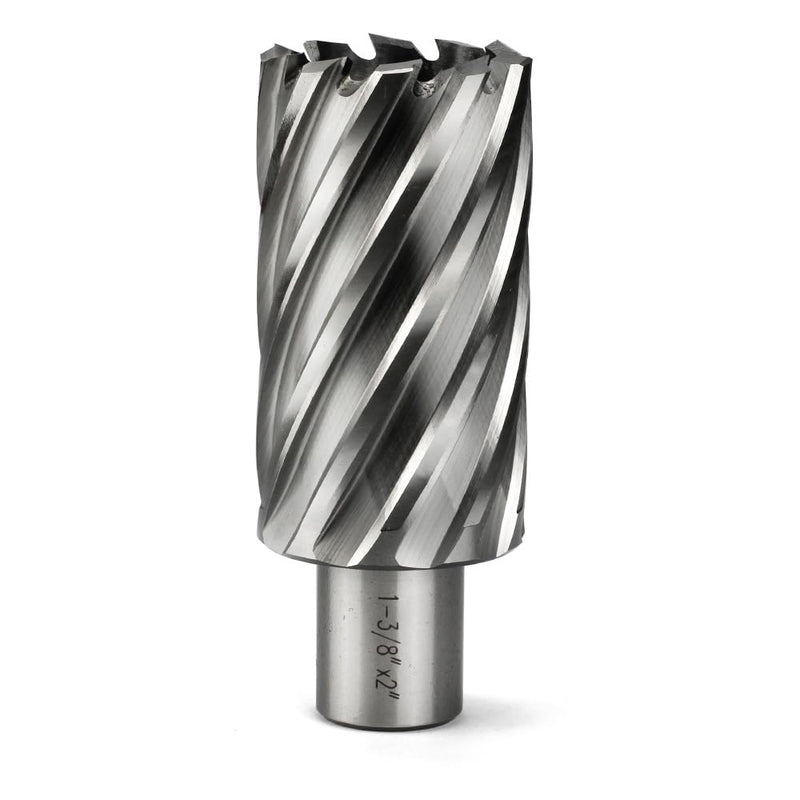 Annular Cutter 3/4 Inch Weldon Shank 1-3/8 Cutting Diameter 2 Cutting Depth Slugger Bits HSS Kit for Magnetic Drill Press