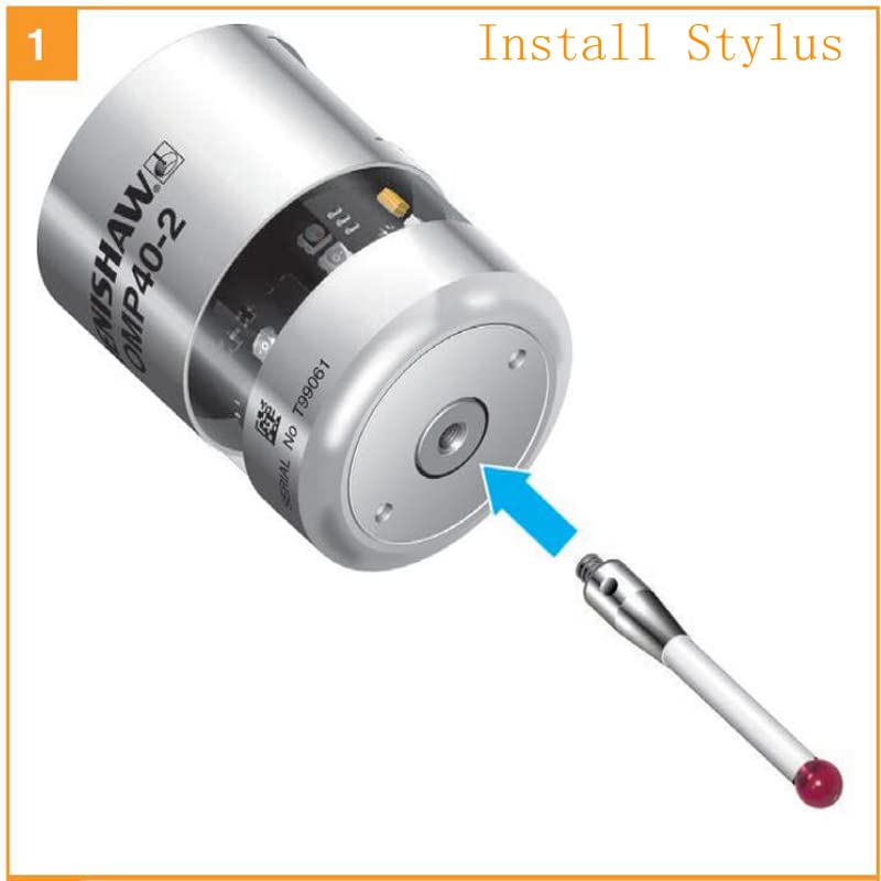 Cmm Touch Probe Stylus, Ruby Ball Stylus for CNC Probe Renishaw OMP40-2 OMP60 A-5003-2764 M4 Length 75mm D6mm Ceramic Stem