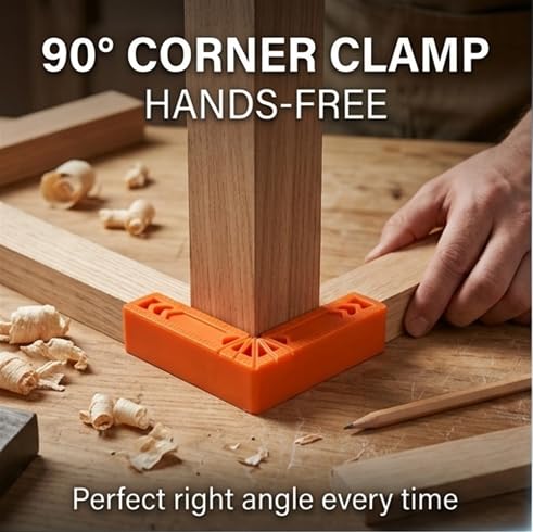FTVOGUE 10Pcs 90 Degree Right‑Angle Auxiliary Positioner Engineering Plastics Angle Ruler Holder Woodworking Tool Positioning for Woodworking,