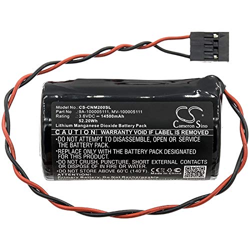 Replacement Battery for Cameron Nuflo MC-II Plus MC-II Plus EXP MC-III Plus EXP Flow Analyzer MC-III Plus Flow Analyzers 9A-100005111 LS33600-CN1 MV-100005111 (14500mAh)