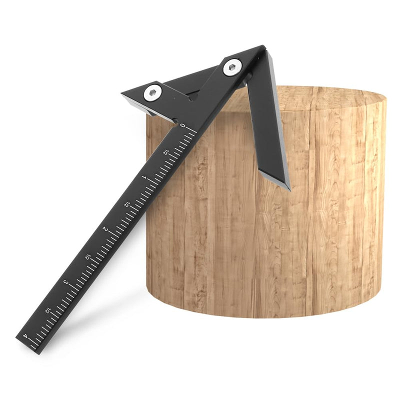 Aluminum Imperial Circle Center Positioning, 45/90 Degree Positioning Ruler, Right Angle Positioning, Centerline Positioning, Multi-Function Arrow Ruler, High-Precision Measuring Ruler,044BK Black(Imperial) - NewNest Australia