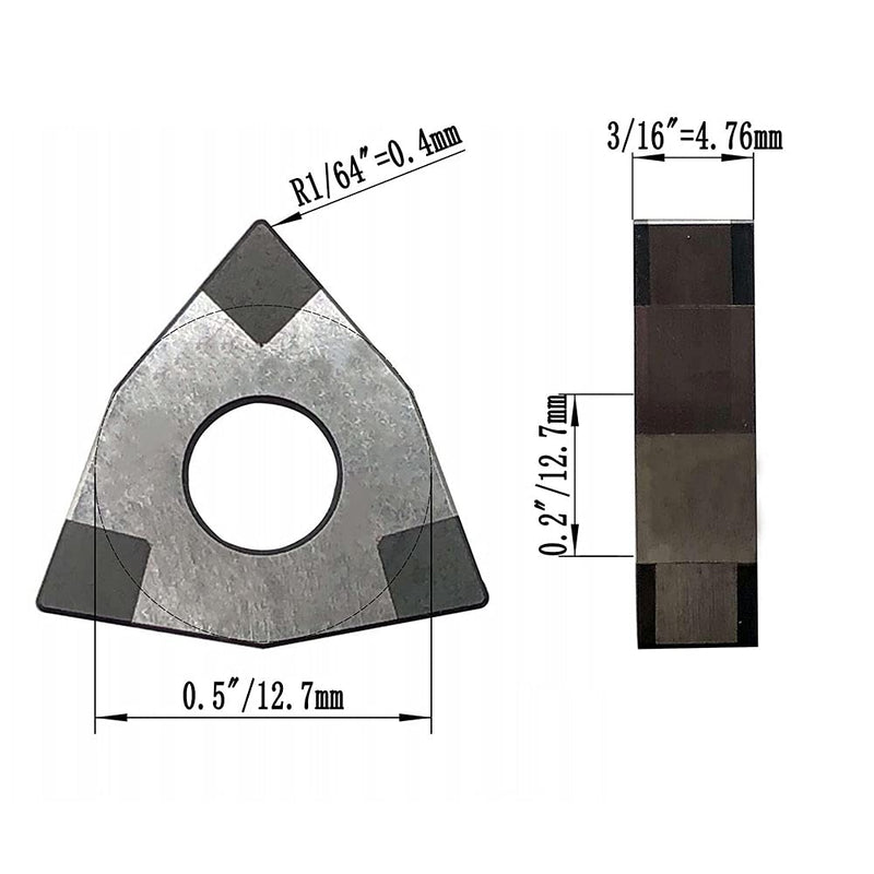 2pcs WNMG431/WNMG080404 CBN-6 Cubic Boron Nitride Suitable for high Speed Finishing of Heat Treated Steel,sintered Ferrous Alloy and cast Iron Double Side with 6 Cutting Edge.