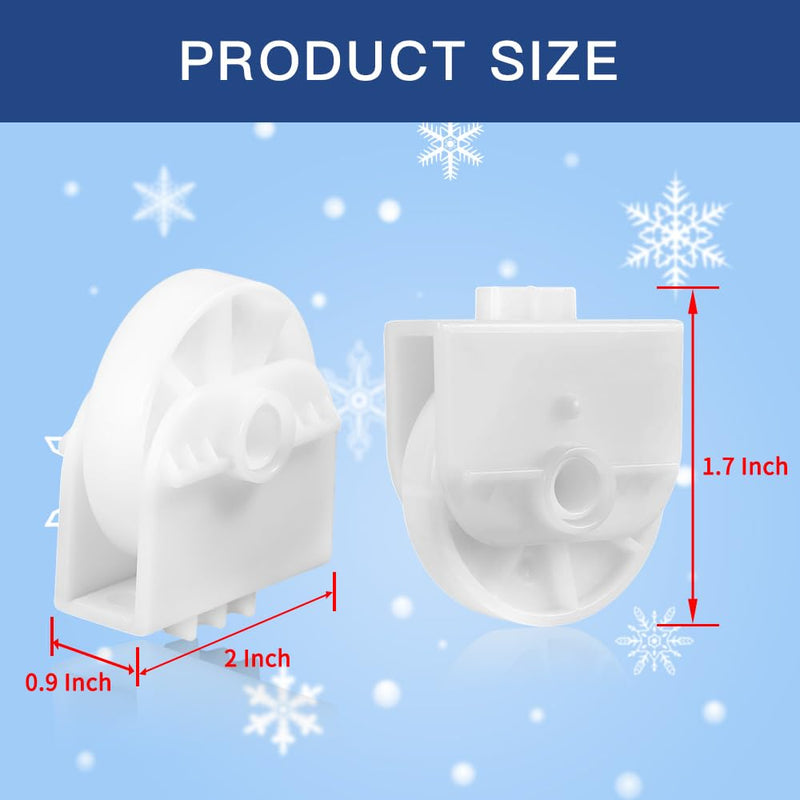 [Upgraded] AHJ72909001 Refrigerator Freezer Drawer Roller for LG/Kenmore Refrigerators, Freezer Tray Roller, Replaces AHJ73329901, AP4671331 (2 Pack) 2 Pack