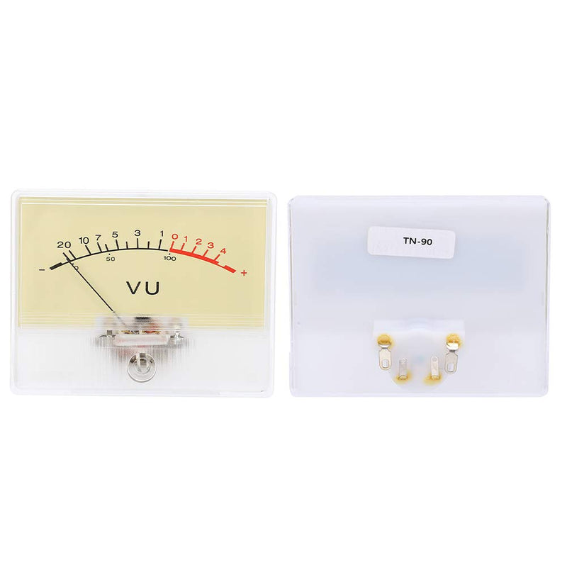 T-90 VU Meter DB Test Meter Amplifier Level Indicator with Light Bulb for Recording Studio Car Audio Sound Equipment and PA System Monitoring