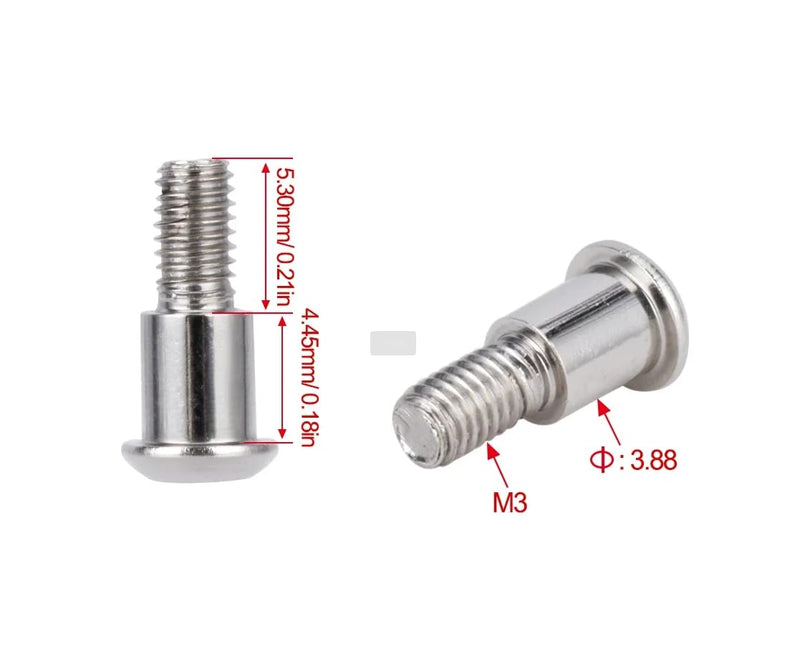 10Pcs M3x4x10mm Hex Buttonhead Incision Kingpin Shoulder Screws for Axial SCX10 AR44 AR45 Capra F9 Portal Axle Upgrade Parts(10PCS Silvery) 12pcs Grey