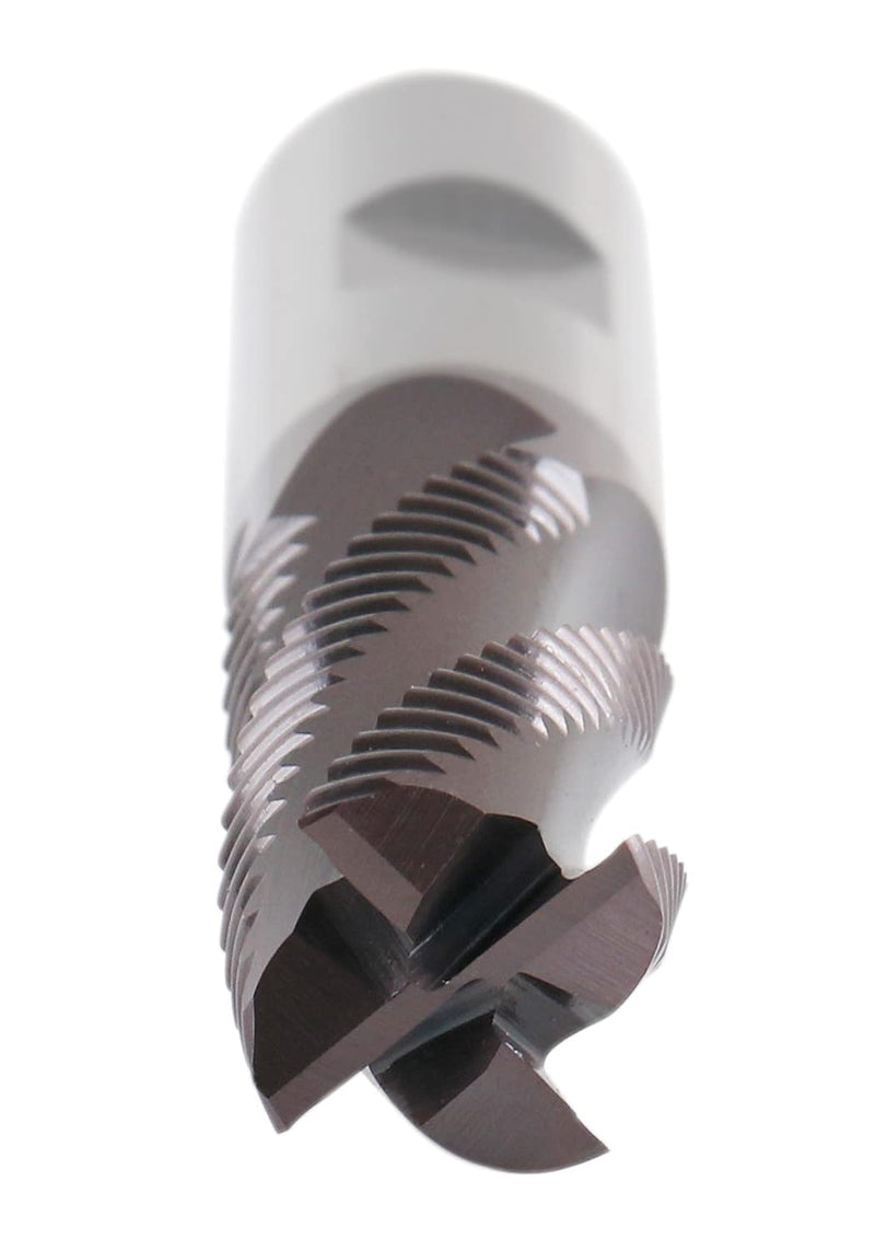 Accusize Industrial Tools 3/4'' Fine Tooth M42 8% Cobalt Tialn Roughing End Mill, 3/4'' Shk Dia, 1-5/8'' Flute Length, 3-3/4'' Oal, 4 Flute, 1104-0034 3/4" Dia, 3/4" Shk Dia, 1-5/8" Flt Length