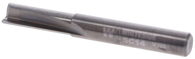 Whiteside Router Bits SC14 Standard Straight Bit with Solid Carbide 1/4-Inch Cutting Diameter and 3/4-Inch Cutting Length