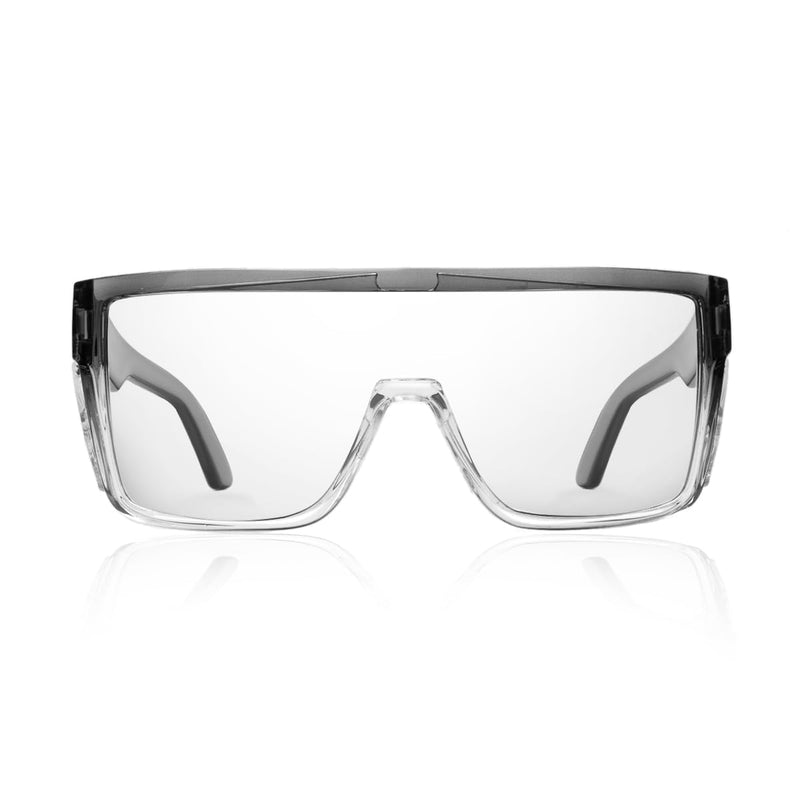 Transition Photochromic Safety Glasses For Men Women Wrap Around Safety glasses with Anti bluelight UV Protection Two Tone(grey)