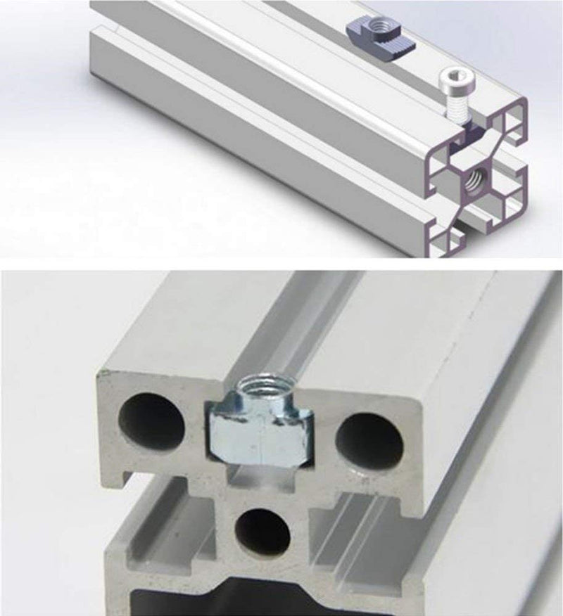 2020 3030 Series T Nuts T Slot Nut Hammer Head Fastener Nut for Aluminum Profile Accessories M3 M4 M5 M6 120 Pcs/6Sizes 20S/30S-M3M4M5M6