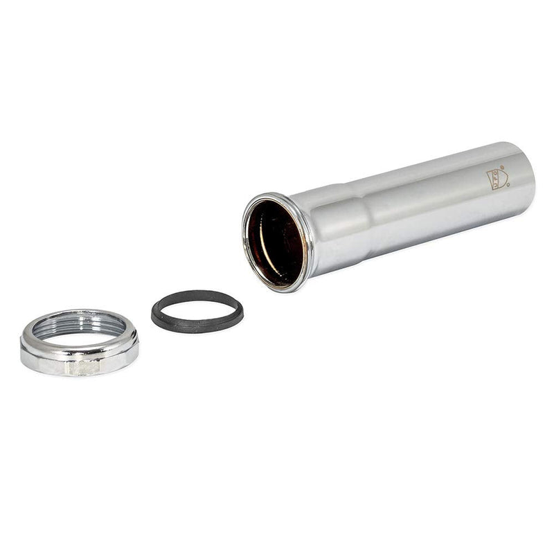 Eastman 1-1/2 Inch Heavy Duty Extension Tube with Slip Joint Connection, 6 Inch Length, 22 Gauge, Brass Plumbing Fitting, Chrome, 35101