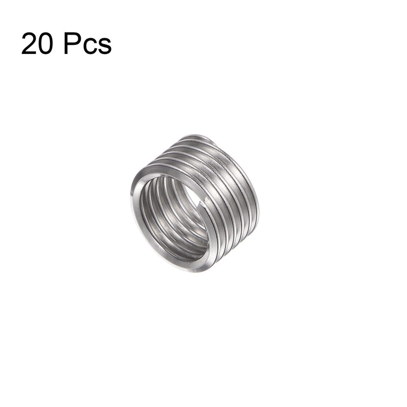 HARFINGTON 20pcs Wire Threaded Inserts 5/8-11 UNC 1D 15.9mm 304 Stainless Steel Helical Coiled Wire Thread Sleeve