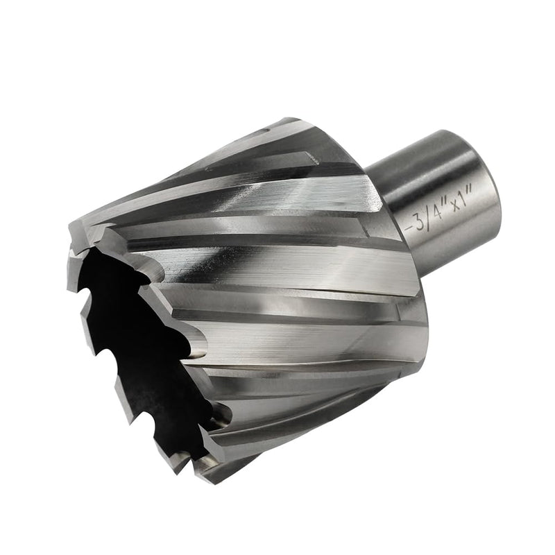 Annular Cutter JESTUOUS 1-3/4 Inch Cutting Diameter 3/4 Weldon Shank 1 Cutting Depth with Pilot Pin Slugger Bits HSS Kit for Magnetic Drill Press,1 Piece