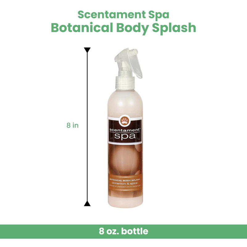 Best Shot Scentament Spa Botanical Body Splash, Body Spray Conditioner for Pets, Cat and Dog Cologne Spray, Alcohol-Free, Ready To Use, Cinnamon Spice, 8 Oz. - PawsPlanet Australia