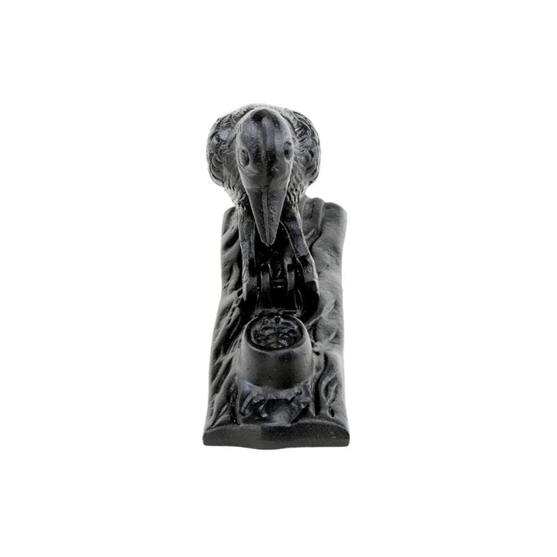 Renovators Supply Manufacturing Door Knockers for Front Door 6.5 in. Black Cast Iron Woodpecker Shaped Door Knocker with Mounting Hardware