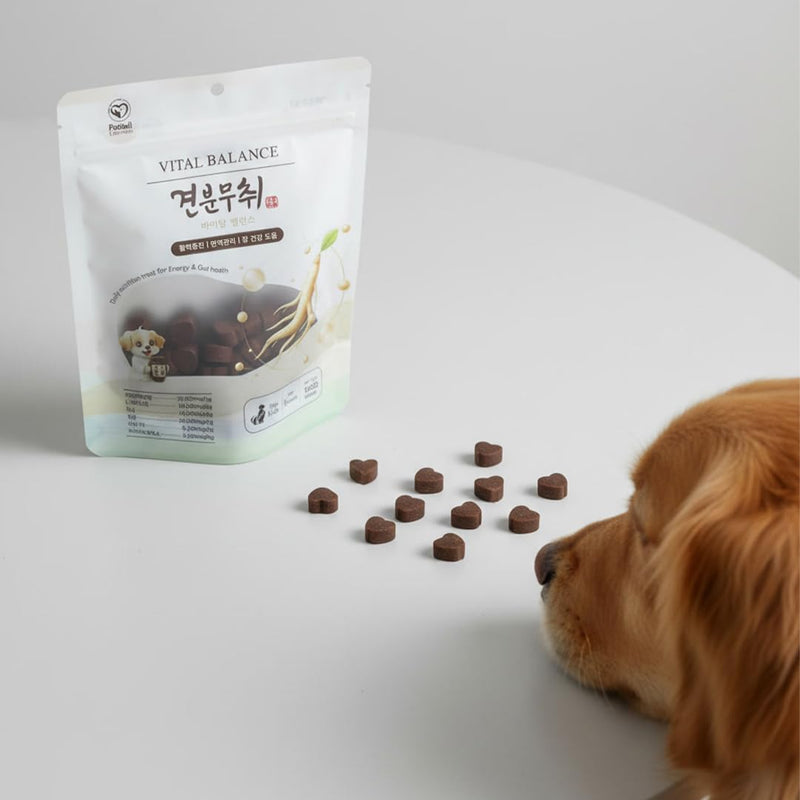 Lovnheal Dog Digestive Support Soft Chews - Made in Korea K-Pet Food, Vitality & Gut Health, Human Grade Natural Ingredients, Odor Control, Kibble Topper for Picky Eaters, 4.2 oz
