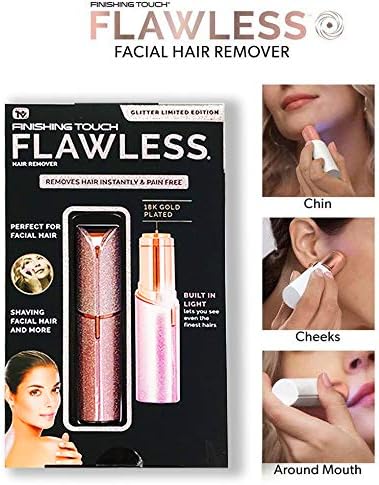 Flawless Women's Electric Shaver, Electric Face Shaver, Hair Growth Care, Unwanted Hair Removal, 18K Gold, Shiny Pink, Sensitive Skin, Cordless - NewNest Australia