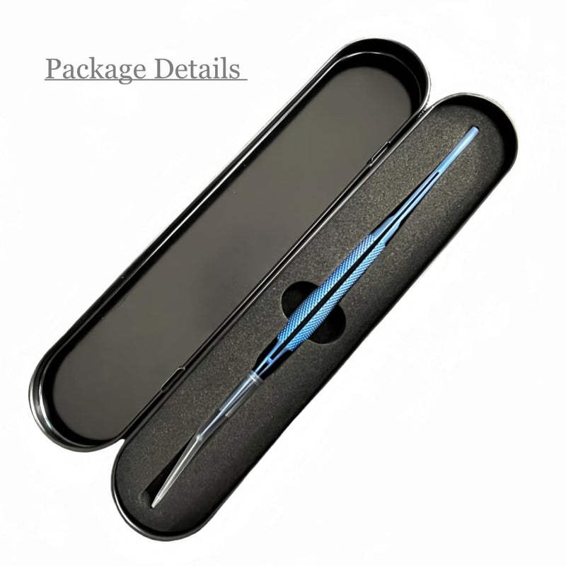 Precision Titanium Alloy Tweezers for Electronics Repair Non-magnetic Non-slip Jump Wire Microscope Tweezers for Micro Soldering Work PCB Motherboard Repair (Curved Tip) Curved Tip