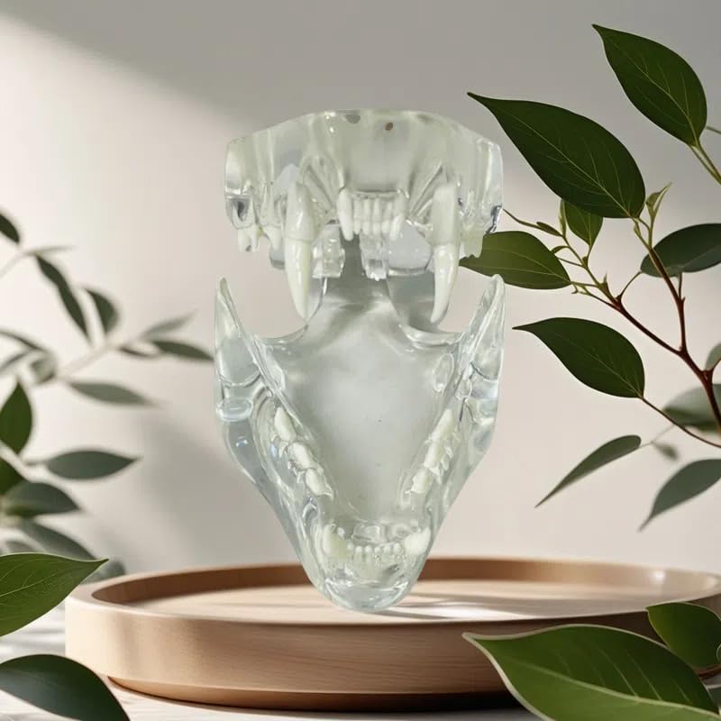 Transparent Cat Teeth Model Animals Oral Tooth Jaw for Veterinary Education Study Demo Decoration