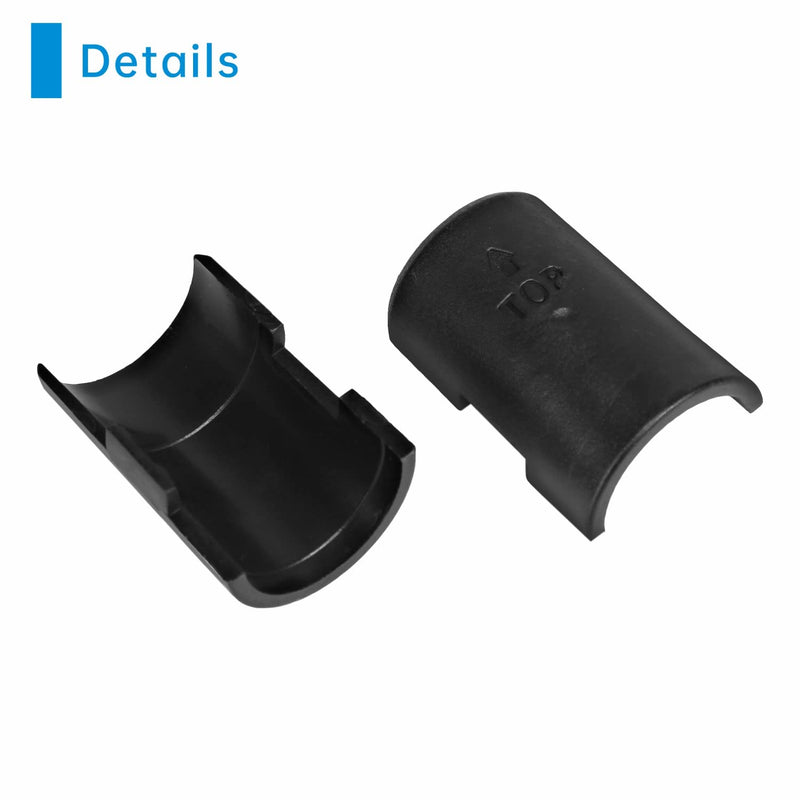 24pcs Black Wire Shelf Clips – Shelf Lock Clips for 1 Inch Pipe Shelving – Durable Plastic Replacements for Wire Shelving System (Fits 1" Diameter Pipes, 12 Pairs) 24 25mm ID, Fit 1" Pipes